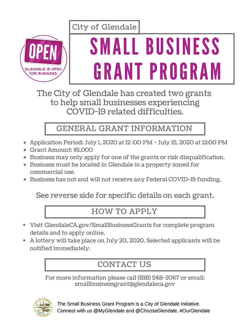 City of Glendale Small Business Grant Program